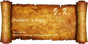 Vadász Kinga névjegykártya