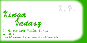 kinga vadasz business card
